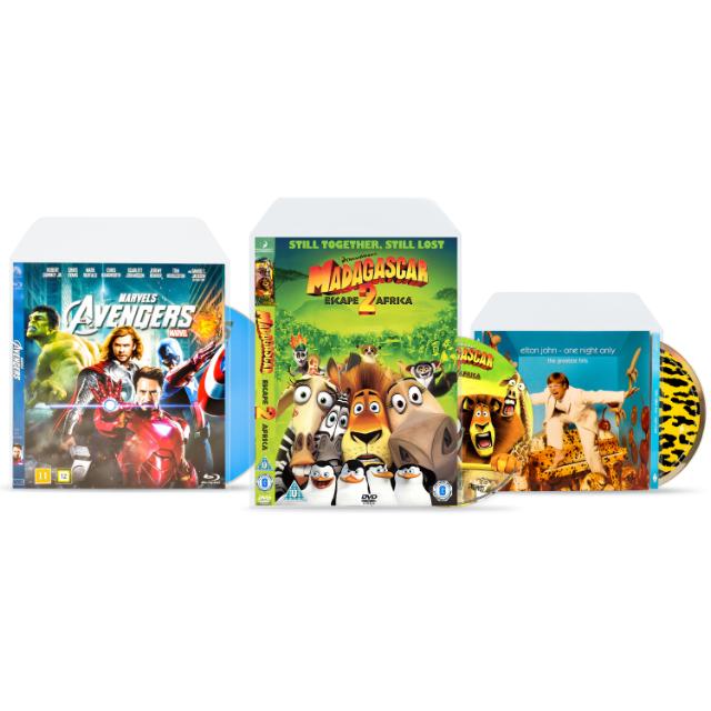 Musterbeutel mit Hüllen für DVD, CD, Blu-Ray und PS4/PS5 - 12 St.