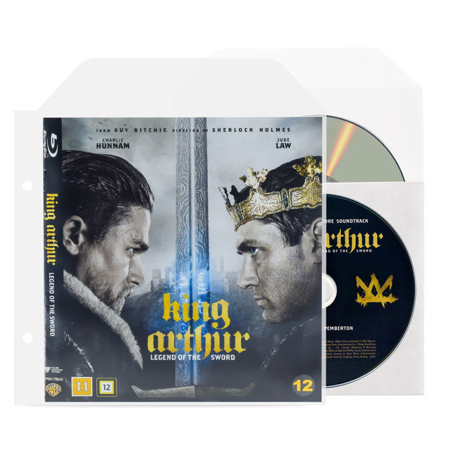 Blu-Ray Kombipack, 50 doppelte Blu-Ray-Hüllen mit Filz, 2 Ordner