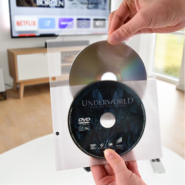 DVD-Kombipack – 50 doppelte DVD-Hüllen mit Filz, 2 DVD-Ordner