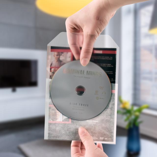 Einzel-/Doppel-DVD-Hülle mit Filz