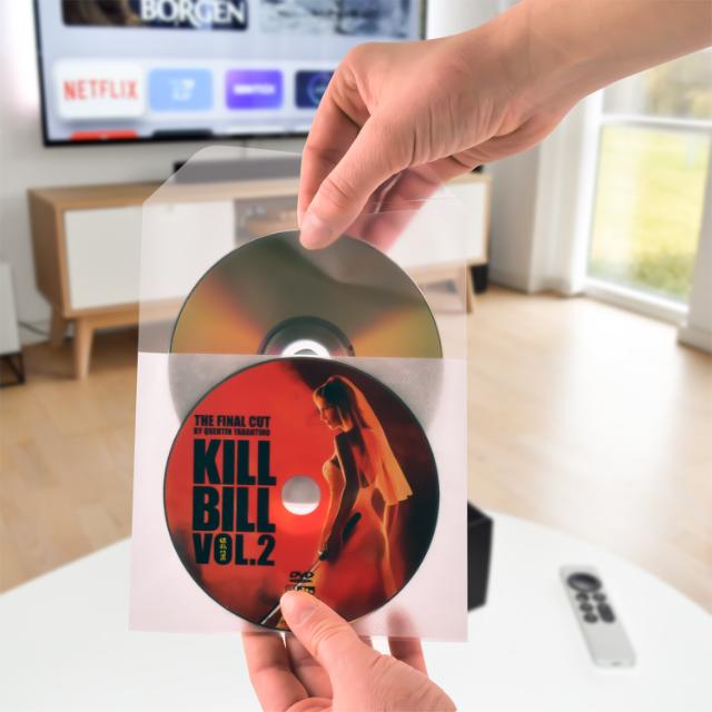 Einzel-/Doppel-DVD-Hülle mit Filz