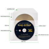 Einzel- / Doppel-Blu-Ray-Hülle mit Vlies und Ringbuch-Löchern