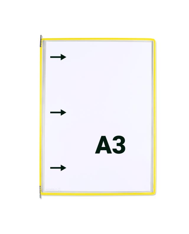 Tarifold Drehzapfensichttafel, DIN A3, hoch, Öffnung links