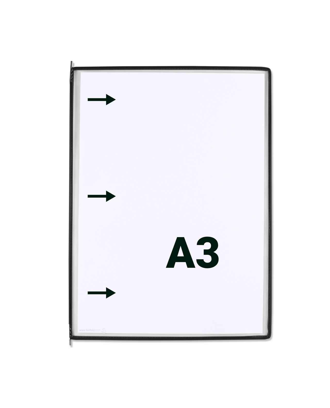 Tarifold Drehzapfensichttafel, DIN A3, hoch, Öffnung links