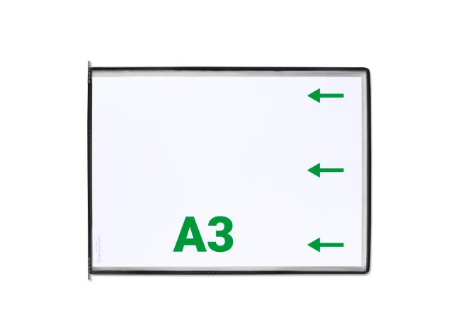 Tarifold Drehzapfensichttafel, DIN A3, quer, Öffnung rechts