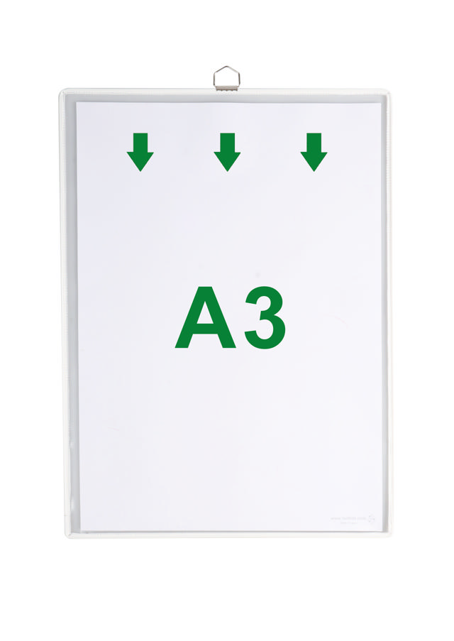 HÄNGESICHTTAFEL - A3 - HOCHKANT - WEISS