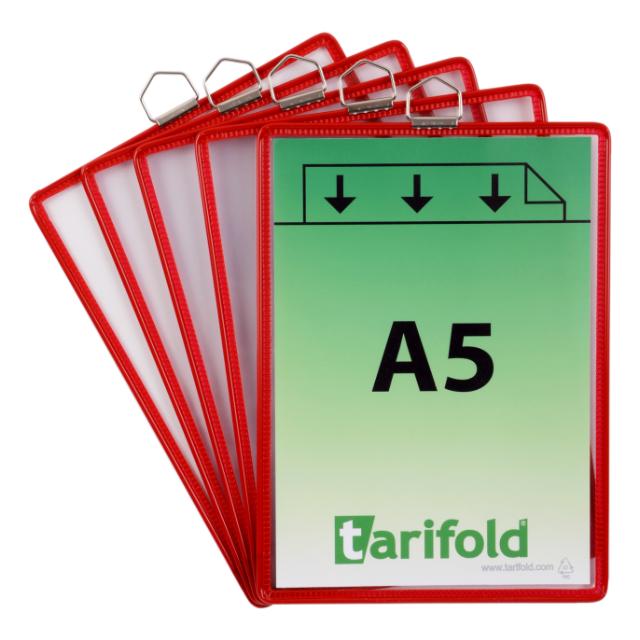 HÄNGESICHTTAFEL - A5 - HOCHKANT - ROT