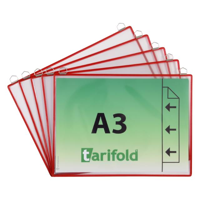 HÄNGESICHTTAFEL - A3 - QUERFORMAT - 2 ÖSEN - ROT