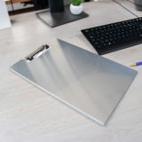 Klemmbrett mit Klappe, Aluminium, DIN A4, Hoch