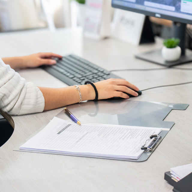 Klemmbrett mit Klappe, Aluminium, DIN A4, Hoch