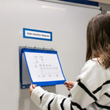 Ringbuchbrett mit einer 4-Ringmechanik, mit Magnetbefestigung, Aluminium, DIN A4, Quer