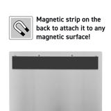 Ringbuchbrett mit einer 4-Ringmechanik, mit Magnetbefestigung, Aluminium, DIN A4, Quer