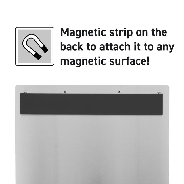 Ringbuchbrett mit einer 4-Ringmechanik, mit Magnetbefestigung, Aluminium, DIN A4, Quer
