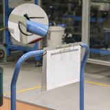Ringbuchbrett mit einer 2-Ringmechanik, mit Magnetbefestigung, Aluminium, DIN A4, Quer