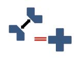 Symbole zur Fussbodenmarkierung - L Form - blau