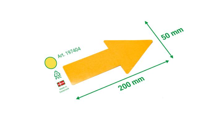 Symbole zur Fussbodenmarkierung - Pfeil - gelb