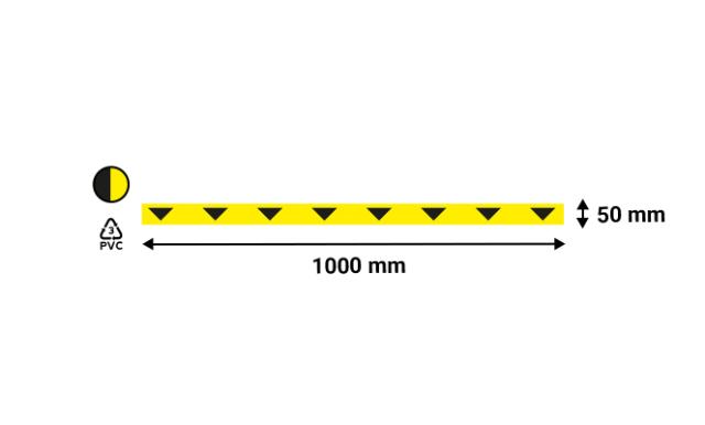 Fußbodenklebeband - gelb mit pfeilen