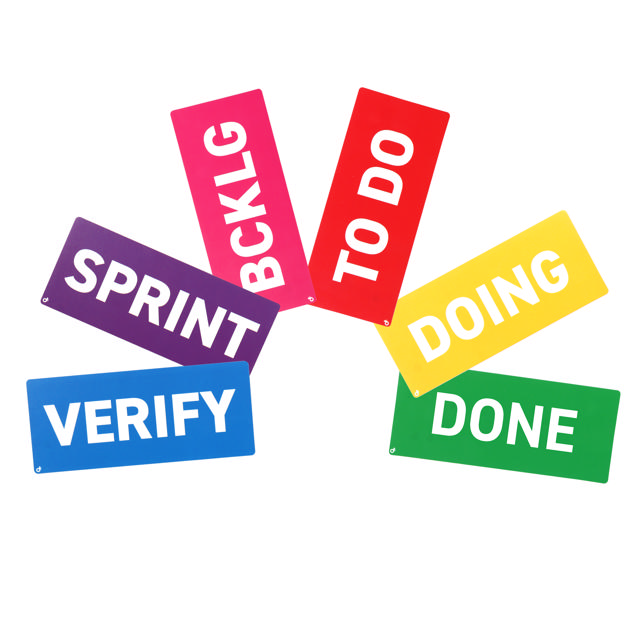 Magnetische Titelkarten, Scrum, 175 x 75 mm