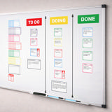 Magnetisches Aufgaben-Kartenset für Kanban-Board, 3 Spalten, S-Karten