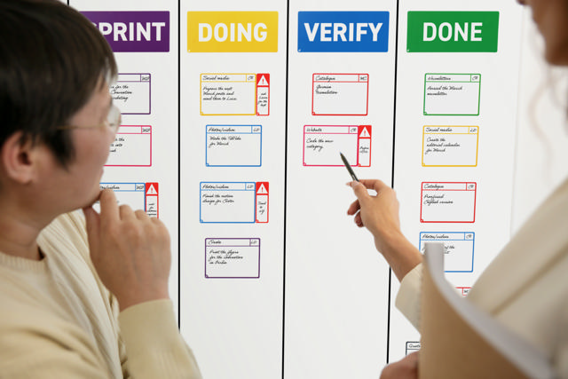 Magnetische Titelkarten, Scrum, 175 x 75 mm
