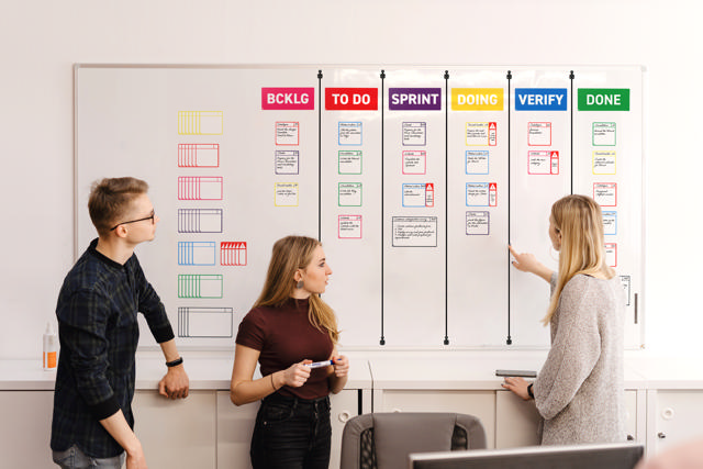 Magnetische Titelkarten, Scrum, 175 x 75 mm