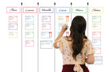 Magnetisches Aufgaben-Kartenset für Agile-Board, 6 Spalten, M-Karten