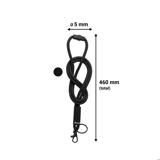 Rundes Umhängeband, mit Karabinerhaken und Schlüsselring