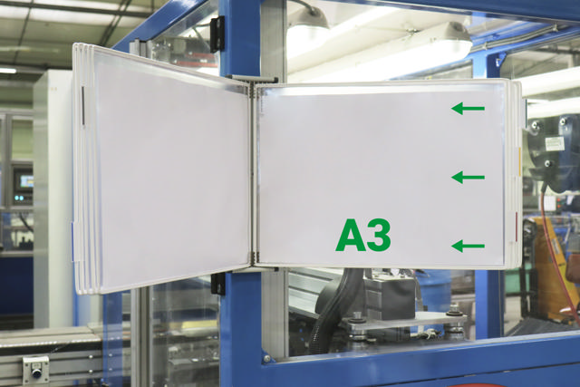 Tarifold Drehzapfensichttafel, DIN A3, quer, Öffnung rechts