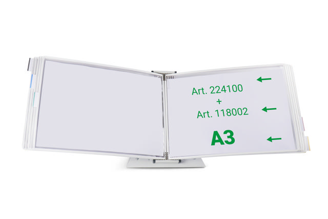 Tarifold Drehzapfensichttafel, DIN A3, quer, Öffnung rechts