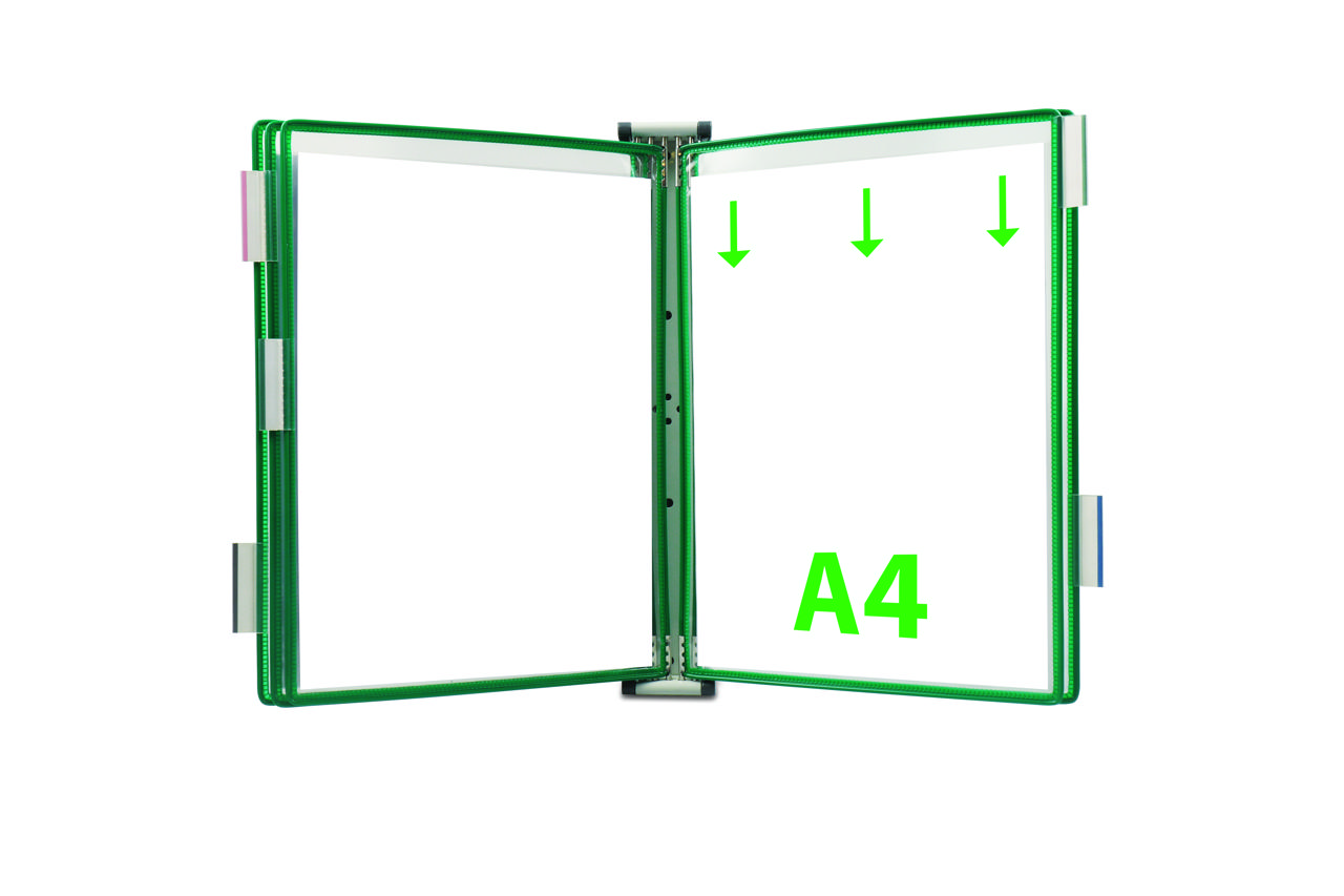 Tarifold Metall Wandsichttafelsystem, DIN A4, 5 Sichttafeln