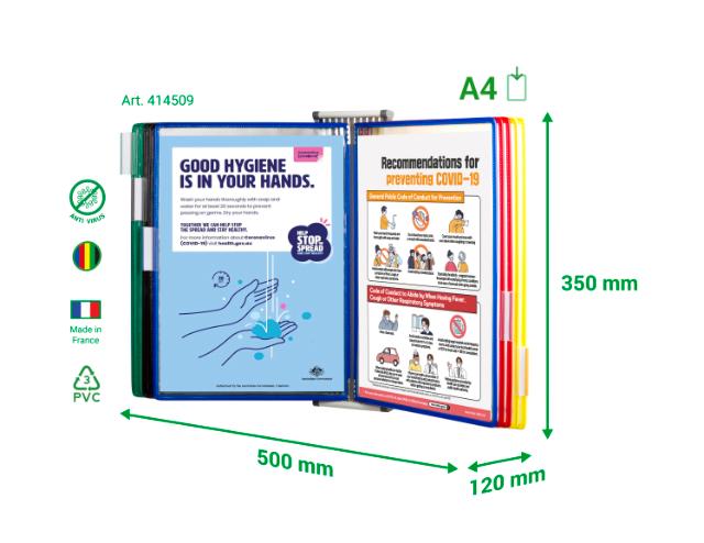 ANTIMICROBIELLES WANDELEMENT STERIFOLD - A4 - 10 TAFELN - sortierte