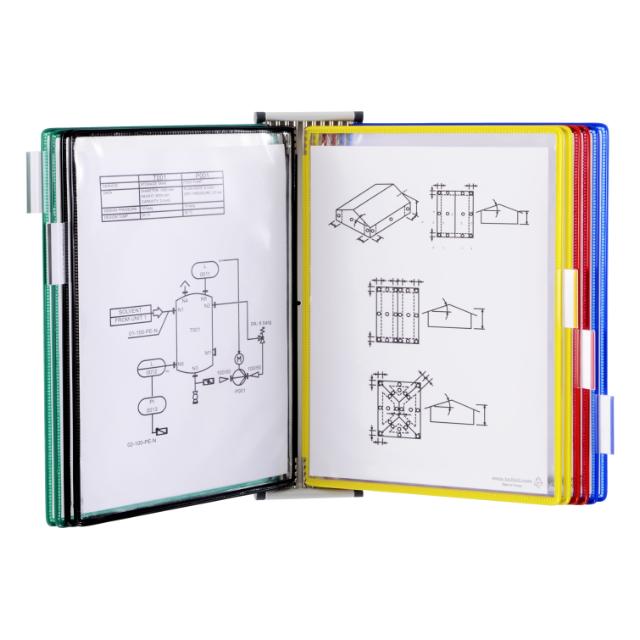 Magnetische Wandsichttafelsystem Tarifold, DIN A4, 10 Sichttafeln