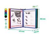 WANDSICHTTAFEL-SET EASY-LOAD - A4 - 10 SICHTTAFELN - PP - ÖFFNUNG OBEN UND LINKS - BLAU