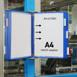 Tarifold Edelstahl Wandsichttafelsystem, DIN A4, 10 Sichttafeln, Öffnung links