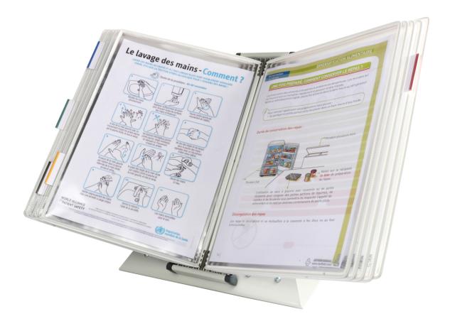 STERIFOLD ANTIMIKROBIELLE TISCHSICHTTAFEL-SET - A4 - 10 SICHTTAFELN - WEISS