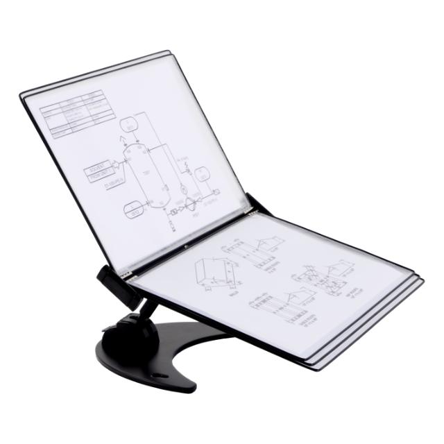 TISCHSICHTTAFEL SET 3D - A4 - 5 SICHTTAFELN - SCHWARZ