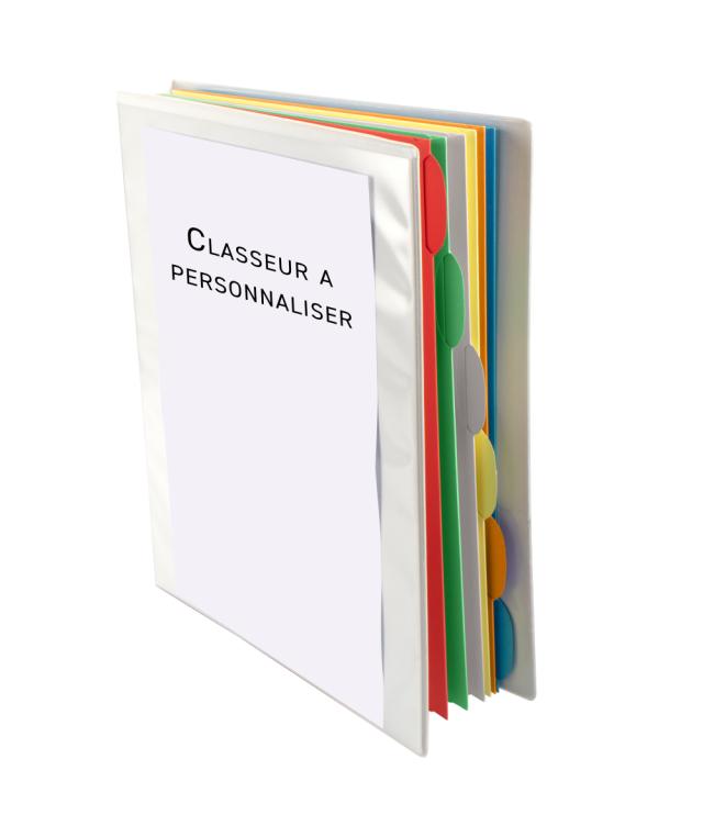 Smartfolder Personalisierbares Ringbuch-set, 4-Ring-Ringbuch, mit 6 Sammelmappen mit Abheftrand, DIN A4