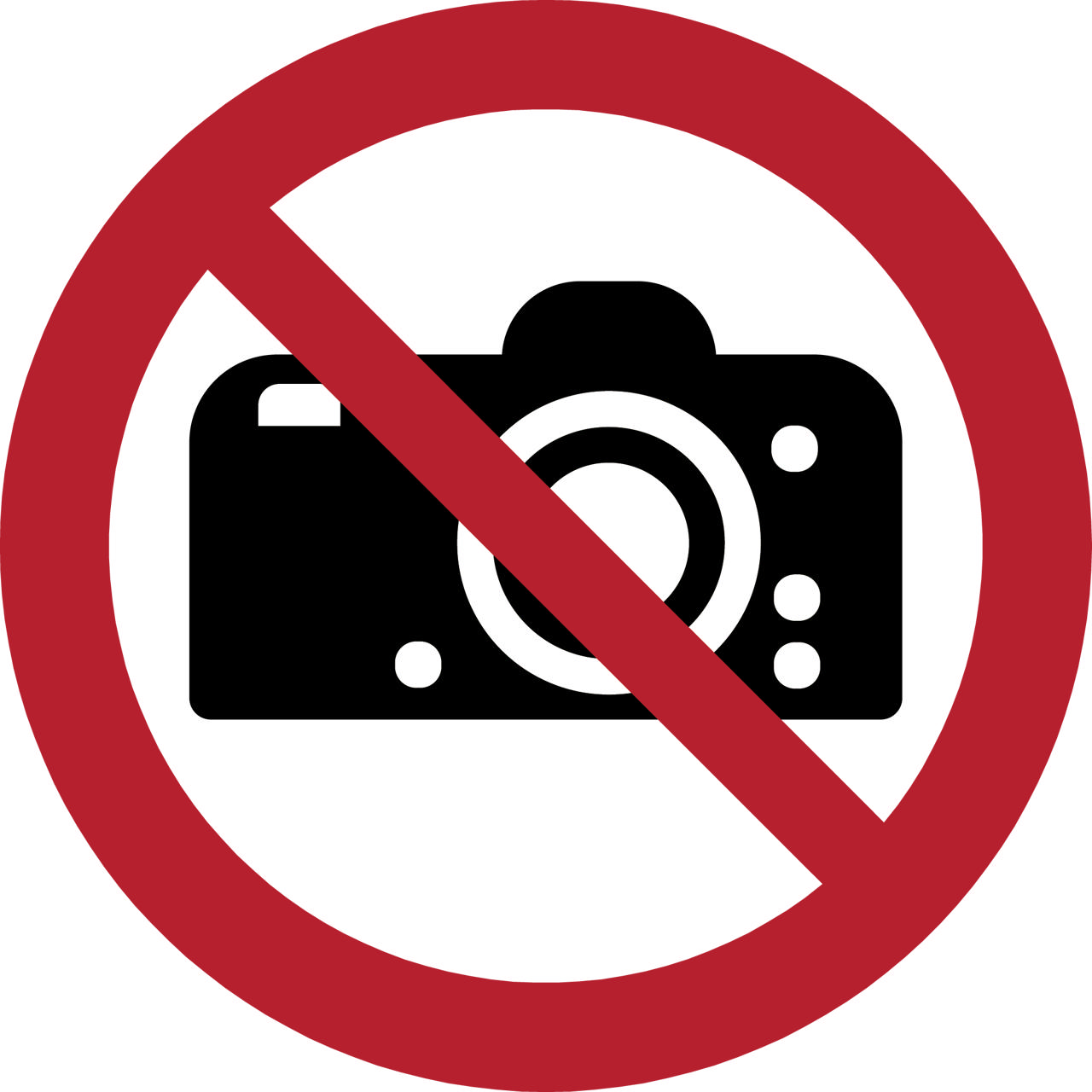 Piktogramm-Zeichen Fotografieren verboten, 100 mm