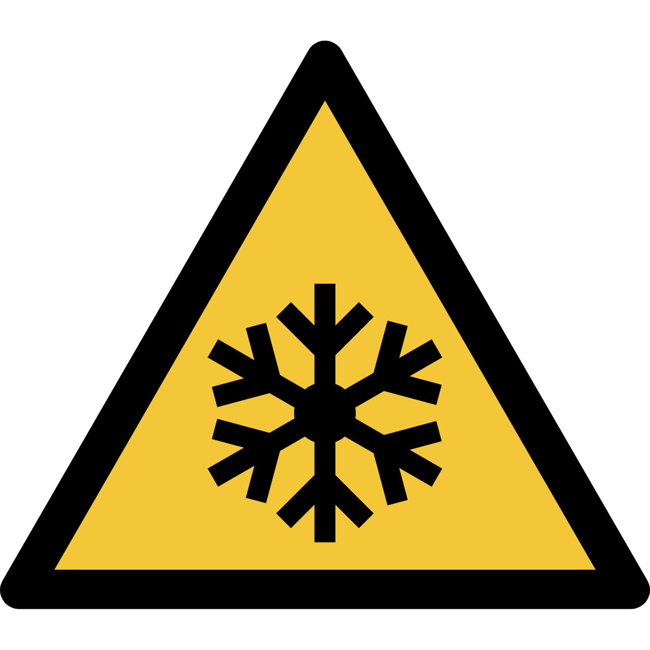 Piktogramm-Zeichen Warnung vor niedrigen Temperaturen/Frost, 150 x 133 mm