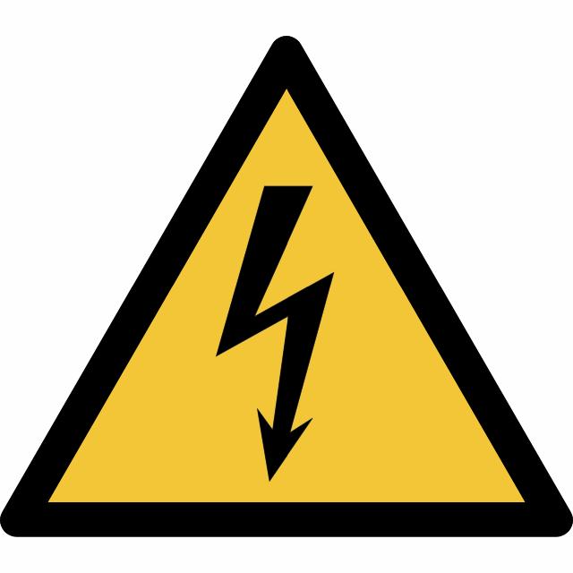 Piktogramm-Zeichen Warnung vor elektrischer Spannung, 150 x 133 mm