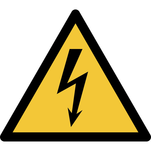 Piktogramm-Zeichen Warnung vor elektrischer Spannung, 300 x 264 mm