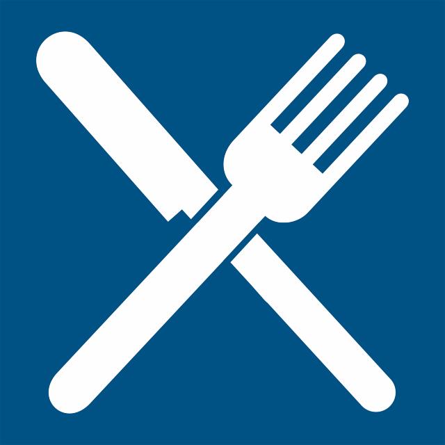 Piktogramm-Zeichen Restaurantschild, 100 x 100 mm