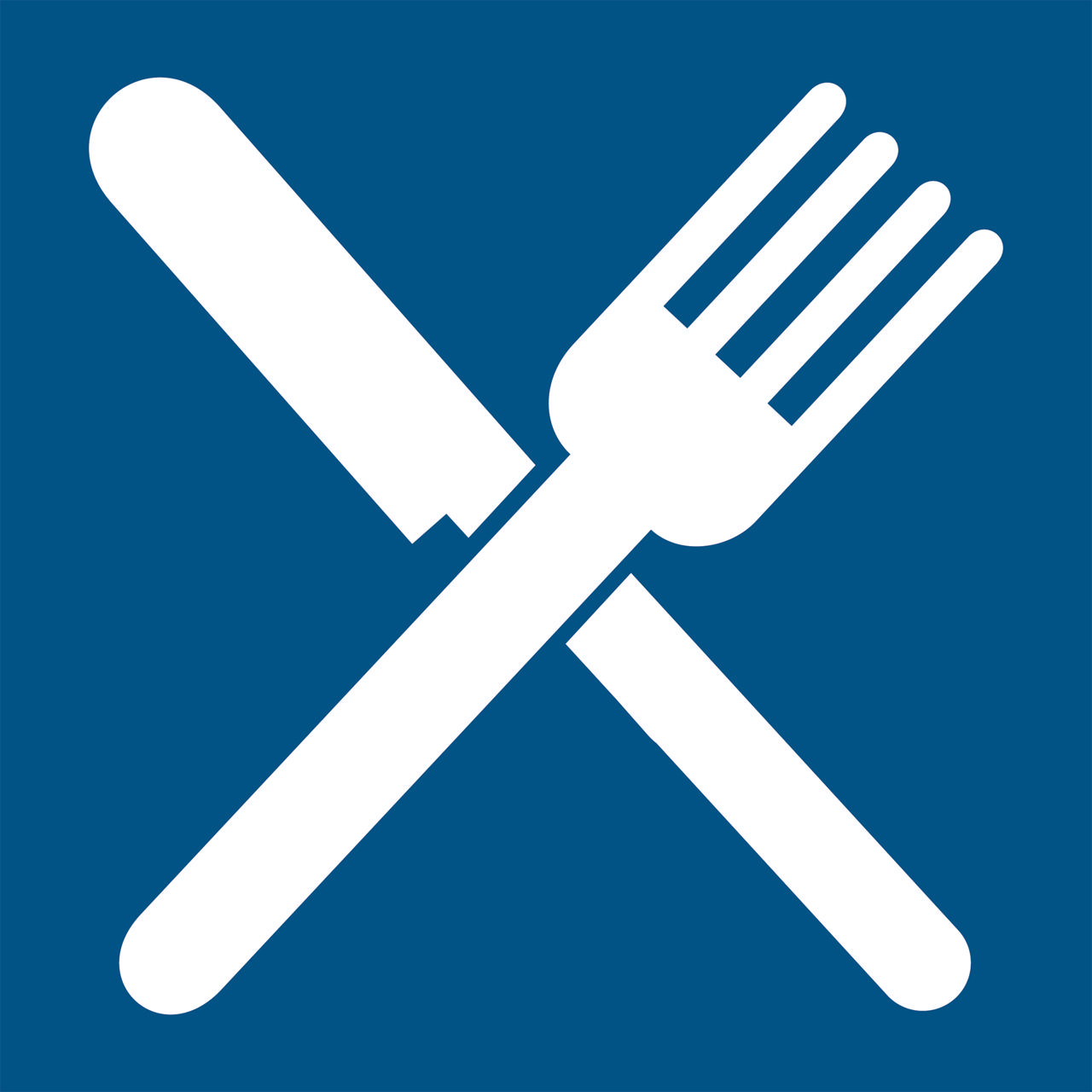 Piktogramm-Zeichen Restaurantschild, 150 x 150 mm