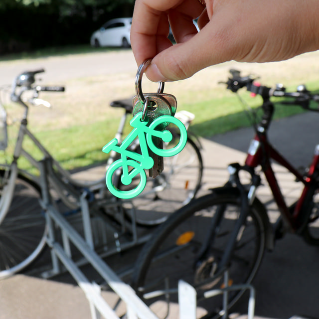 Schlüsselanhänger Fahrrad, recycelt