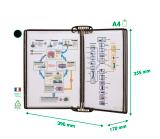 WANDSICHTTAFEL SET PRO  - A4 - 5 SICHTTAFELN  SCHWARZ