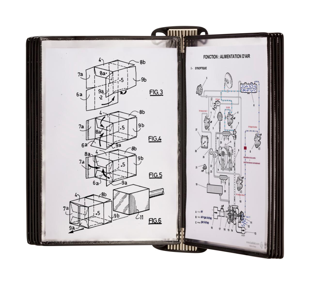 Tarifold Pro Wandsichttafelsystem, DIN A4, 10 Sichttafeln