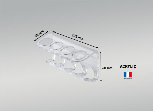 Selbstklebender Acrylstiftehalter für 4 Marker