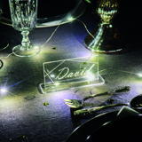 Personalisierbare Tischkarte aus Acryl, rechteckig