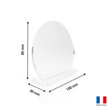 Personalisierbare Tischkarte aus Acryl, rund