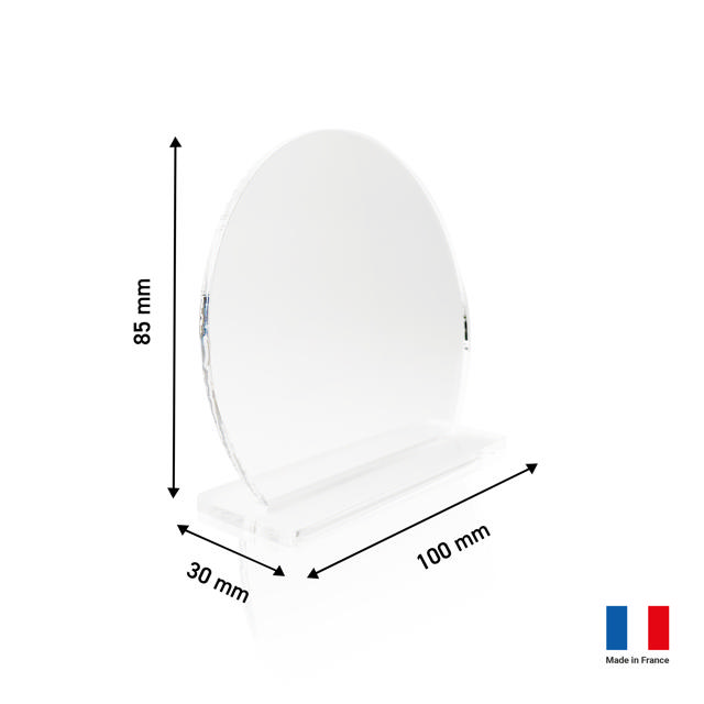 Personalisierbare Tischkarte aus Acryl, rund